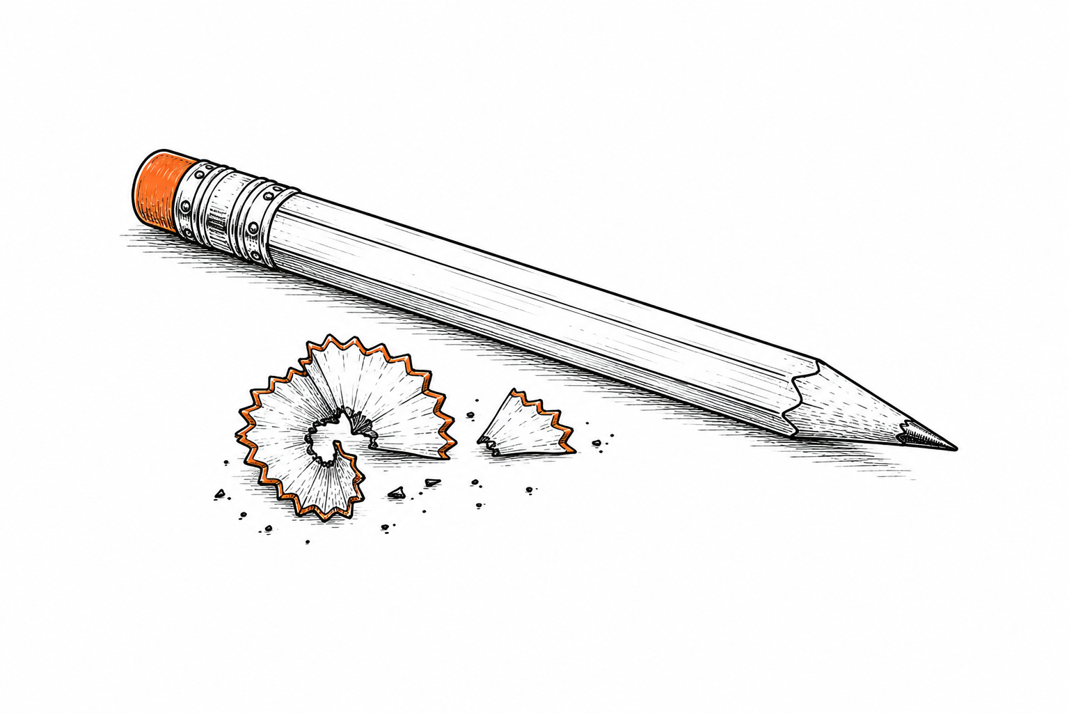 Pencil line drawing